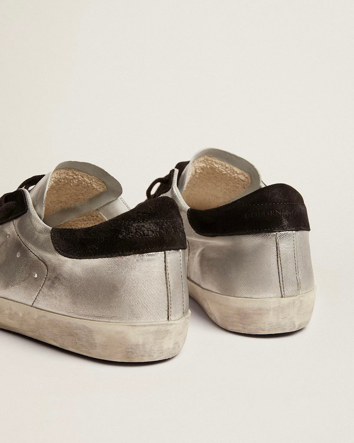 Men's Super-Star in silver leather