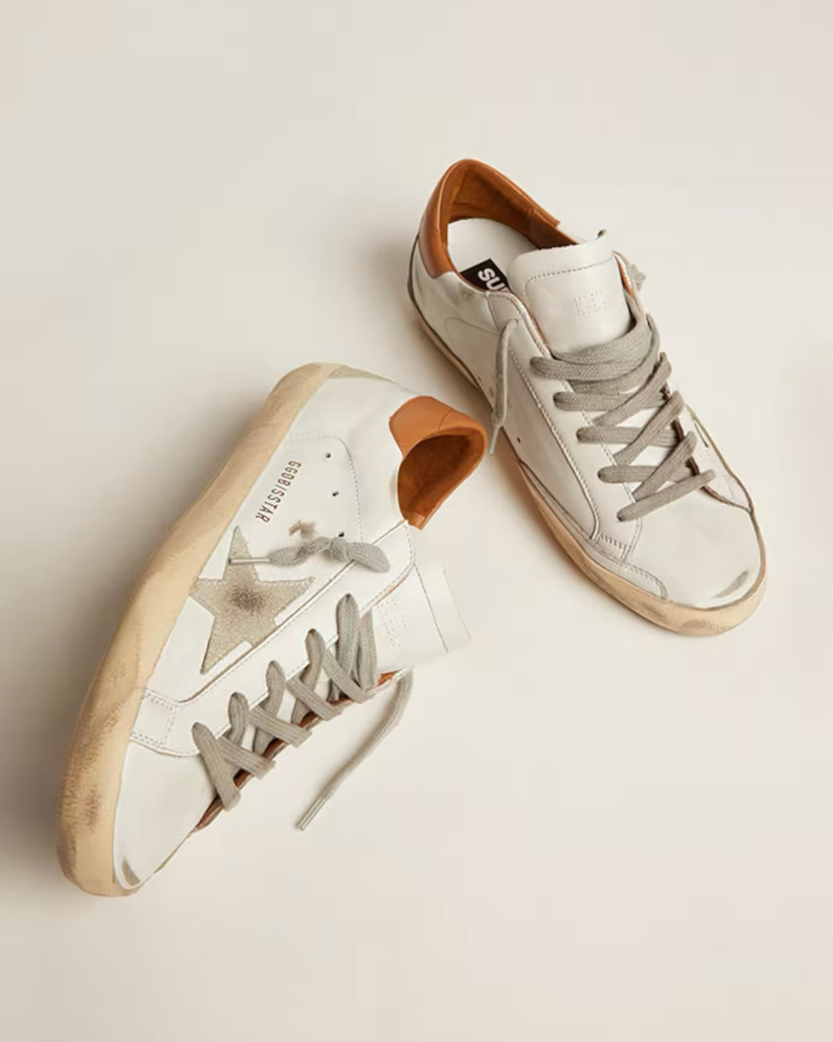 Men’s Super-Star sneakers with suede star and brown heel tab