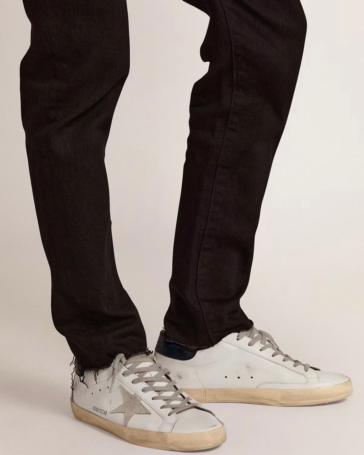 Men's Super-Star with suede star and blue heel tab