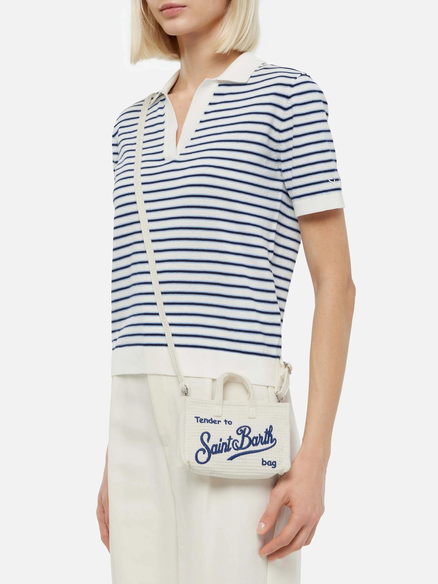 Beige Honeycomb Phone Bag