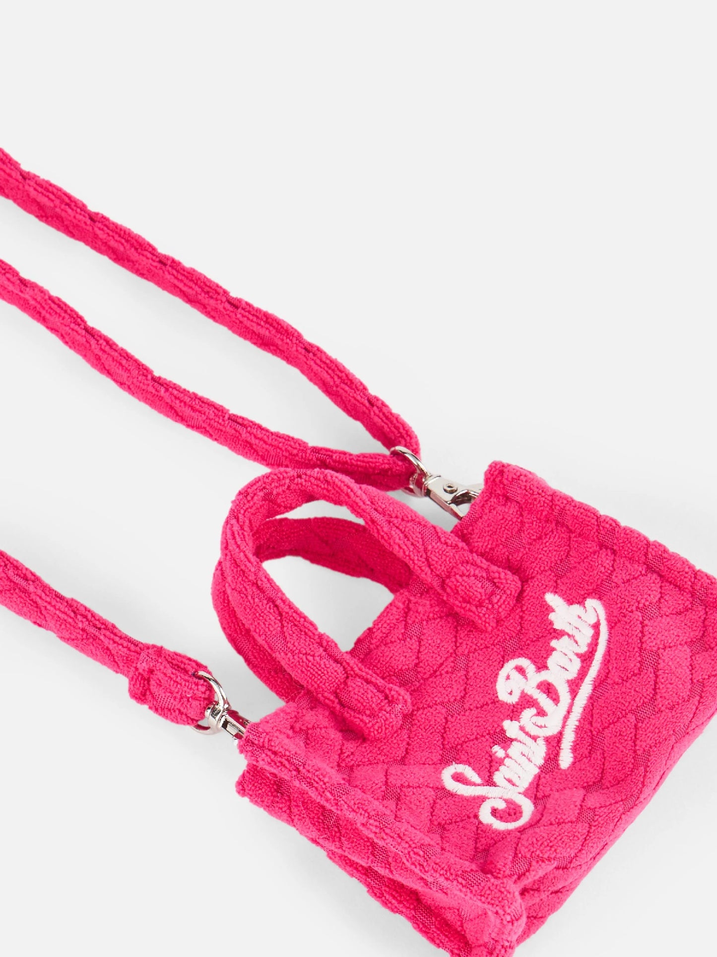 Fuchsia Terry Embossed Key Holder