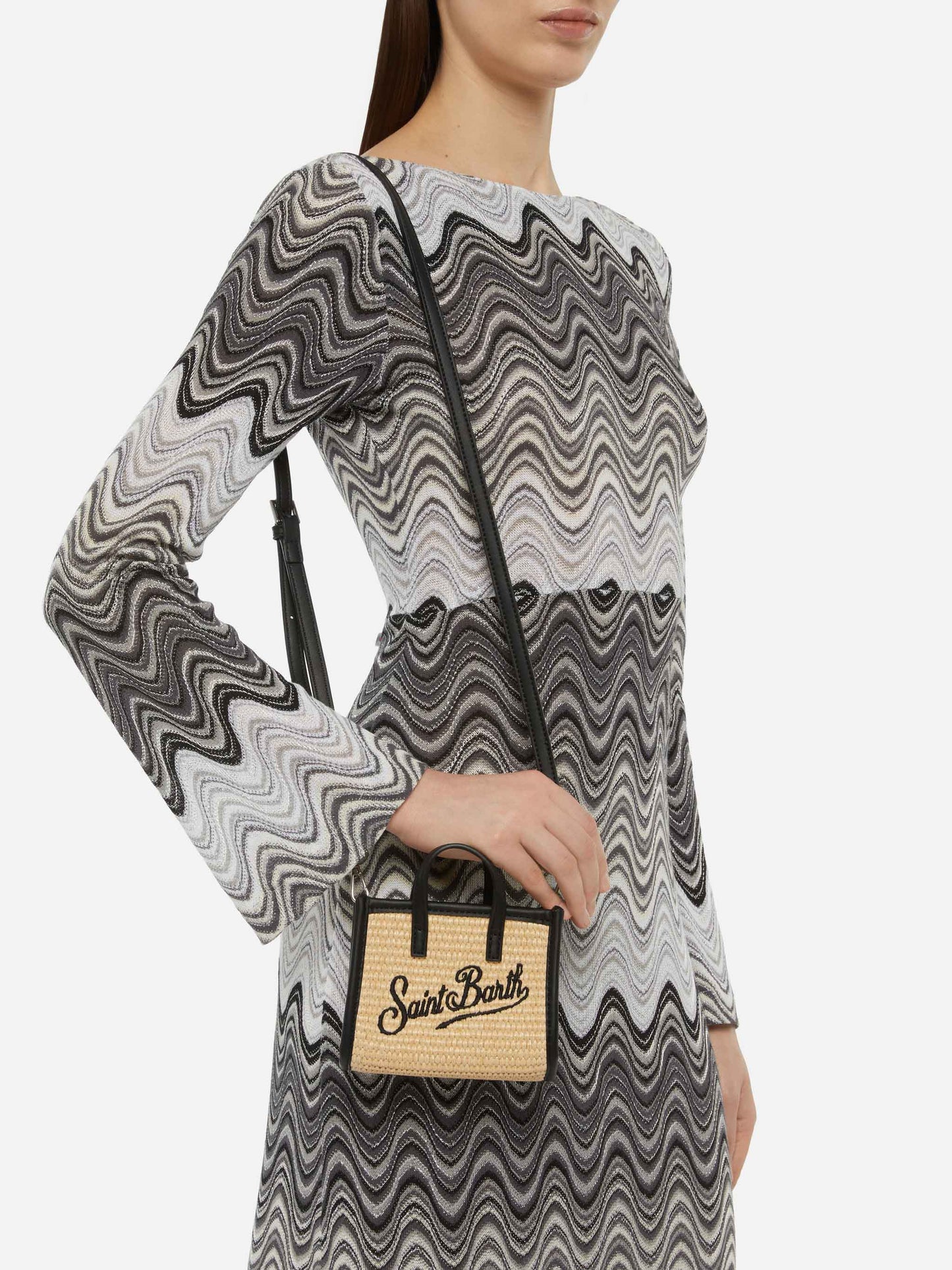 Beige Vivian Micro Straw Handbag