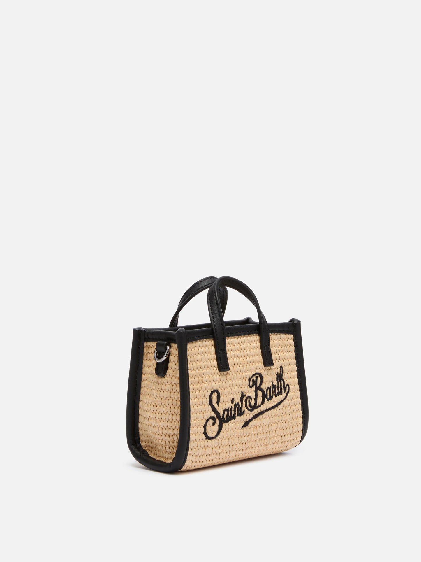 Beige Vivian Micro Straw Handbag