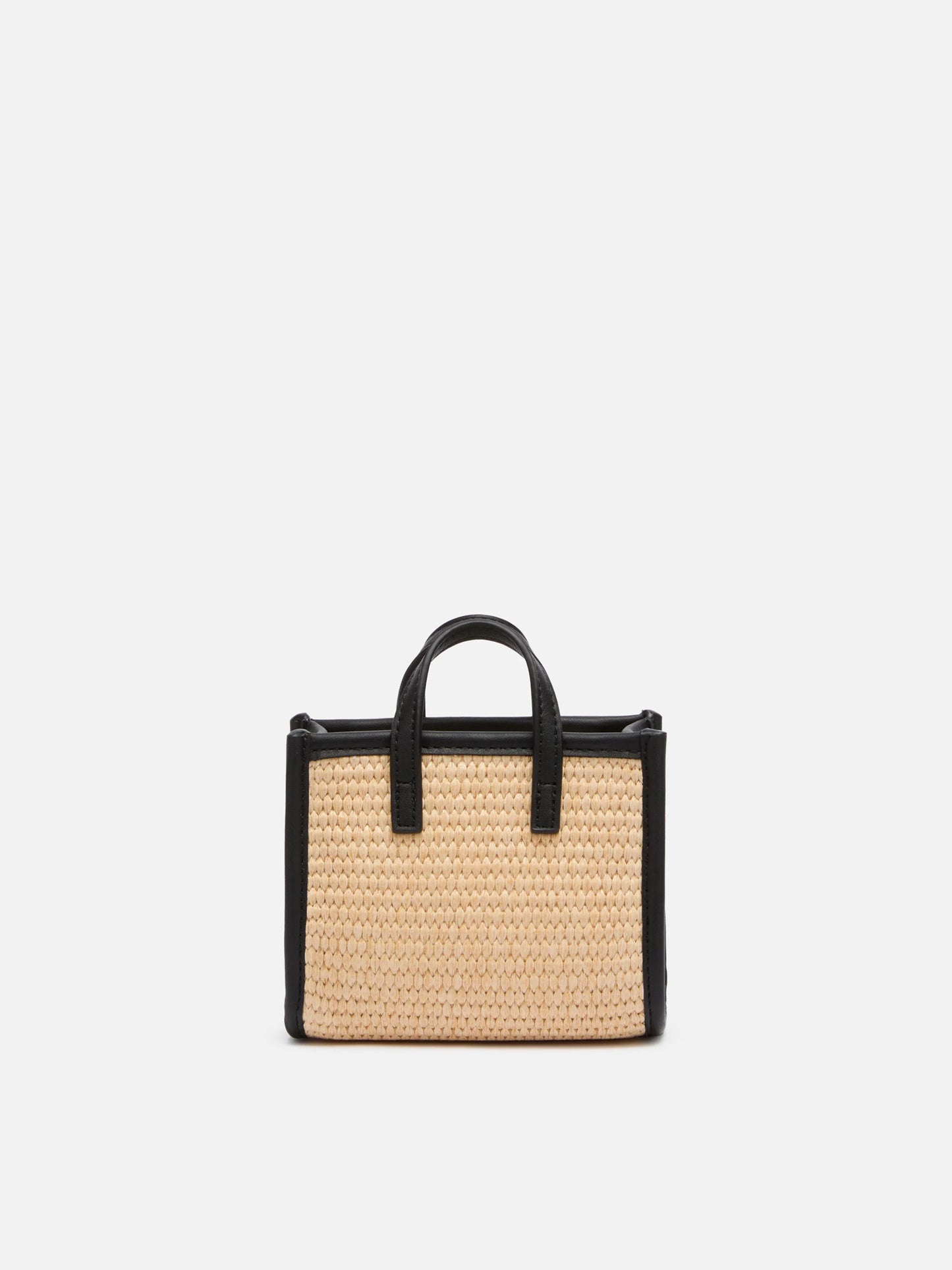 Beige Vivian Micro Straw Handbag