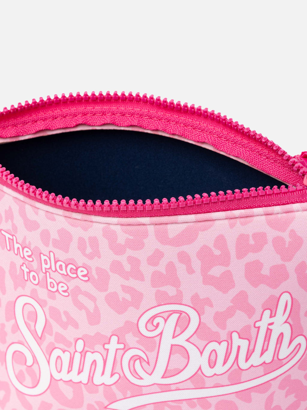 Aline Scuba Pochette With Pink Pastel Animalier Print