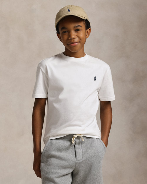 Cotton Jersey Crewneck T-Shirt - White