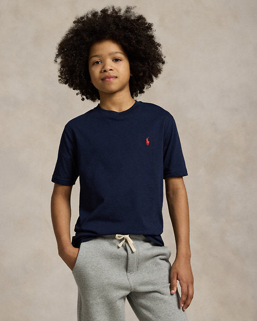 Cotton Jersey Crewneck T-Shirt - Cruise Navy