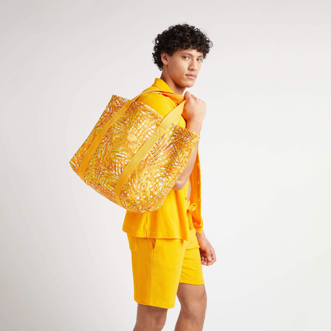 Neoprene Large Beach Bag Palm Leaves