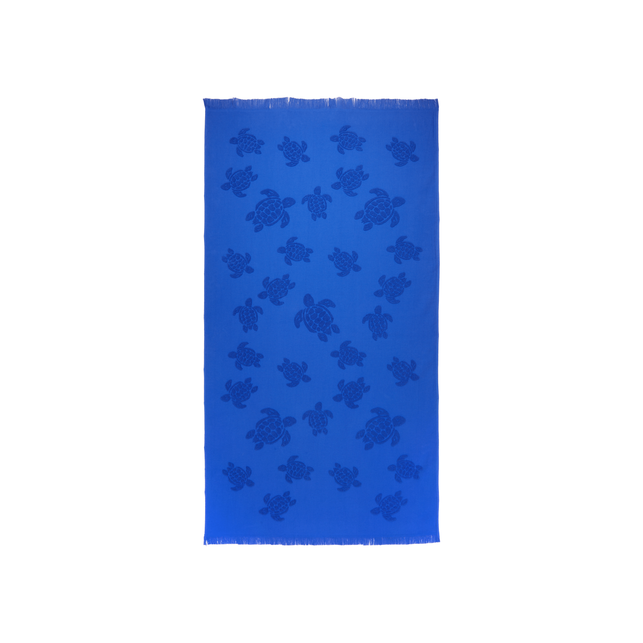 Beach Towel In Organic Cotton Turtles Jacquard - Marrakech