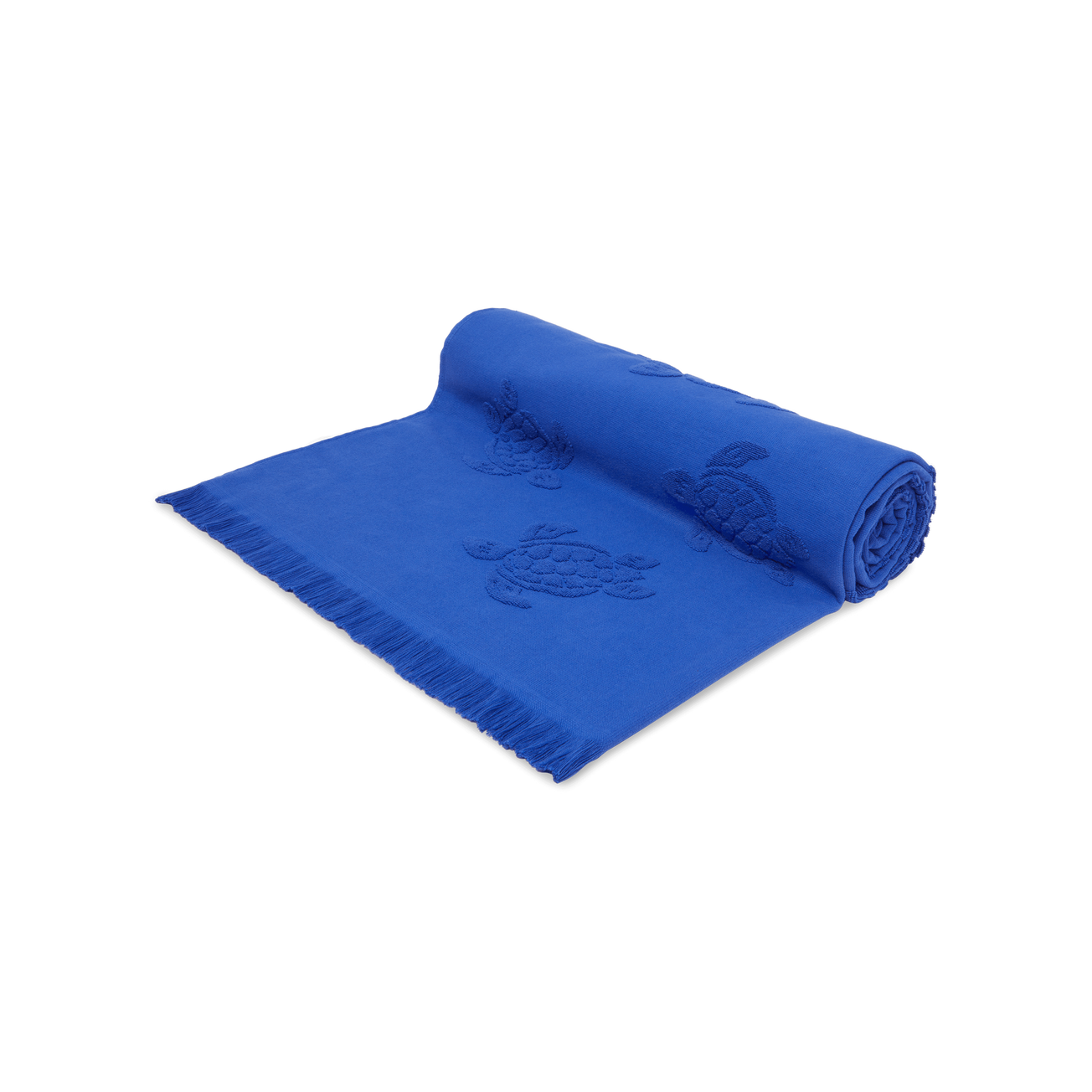 Beach Towel In Organic Cotton Turtles Jacquard - Marrakech