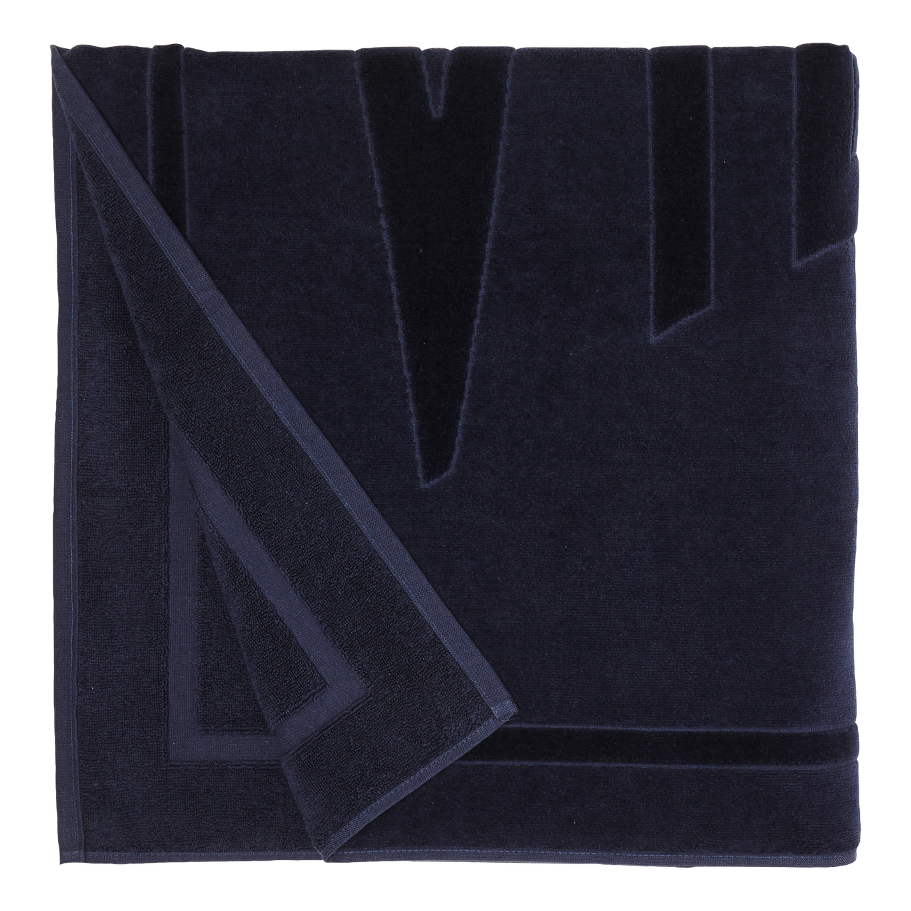 Solid Organic Cotton Beach Towel - Navy