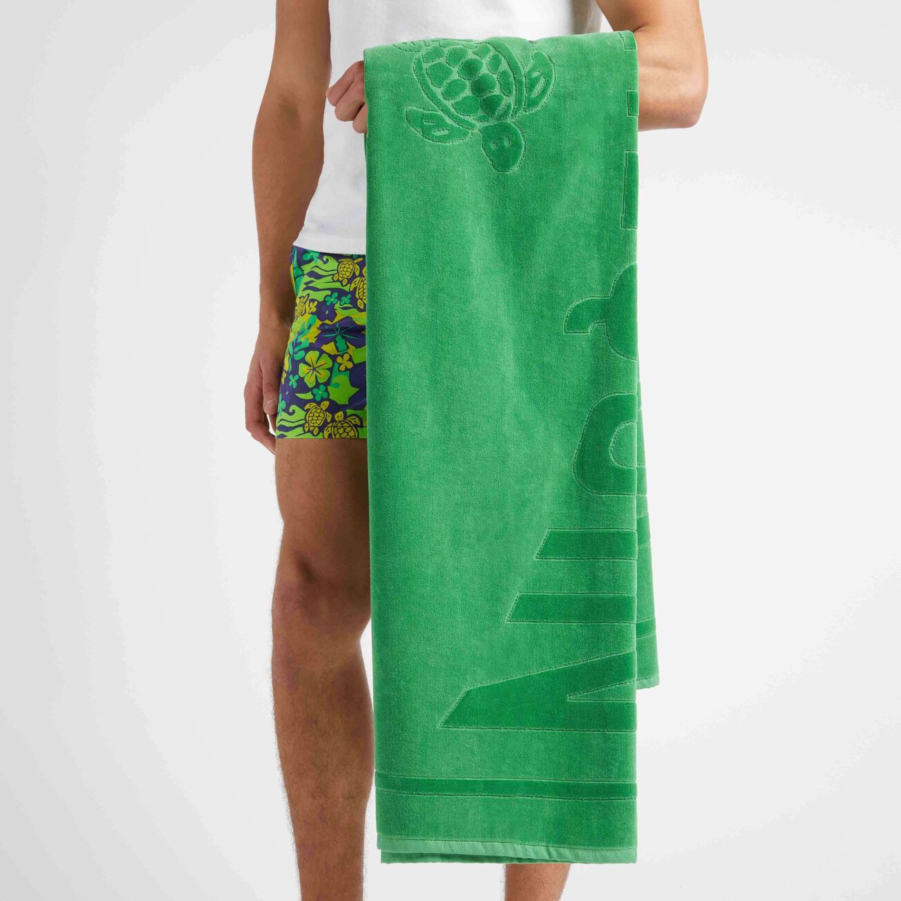 Solid Organic Cotton Beach Towel - Chive