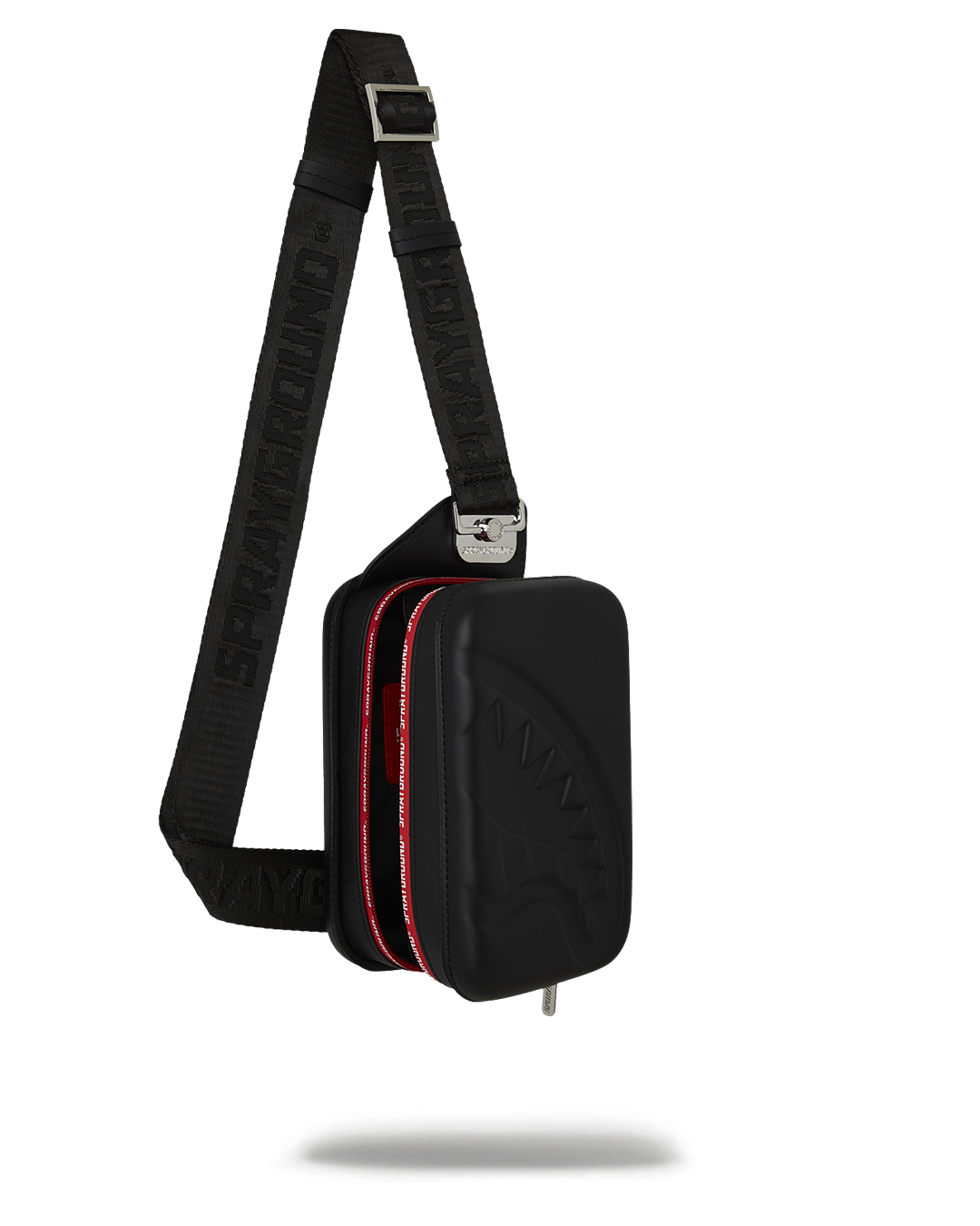 Printed Zip shark Embossed Sling