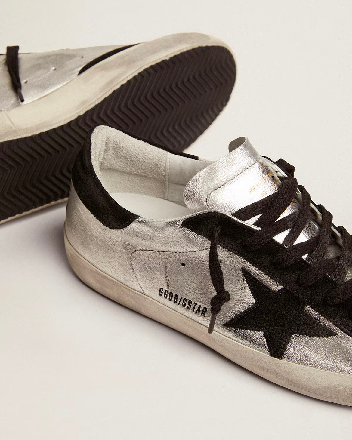 Men's Super-Star in silver leather