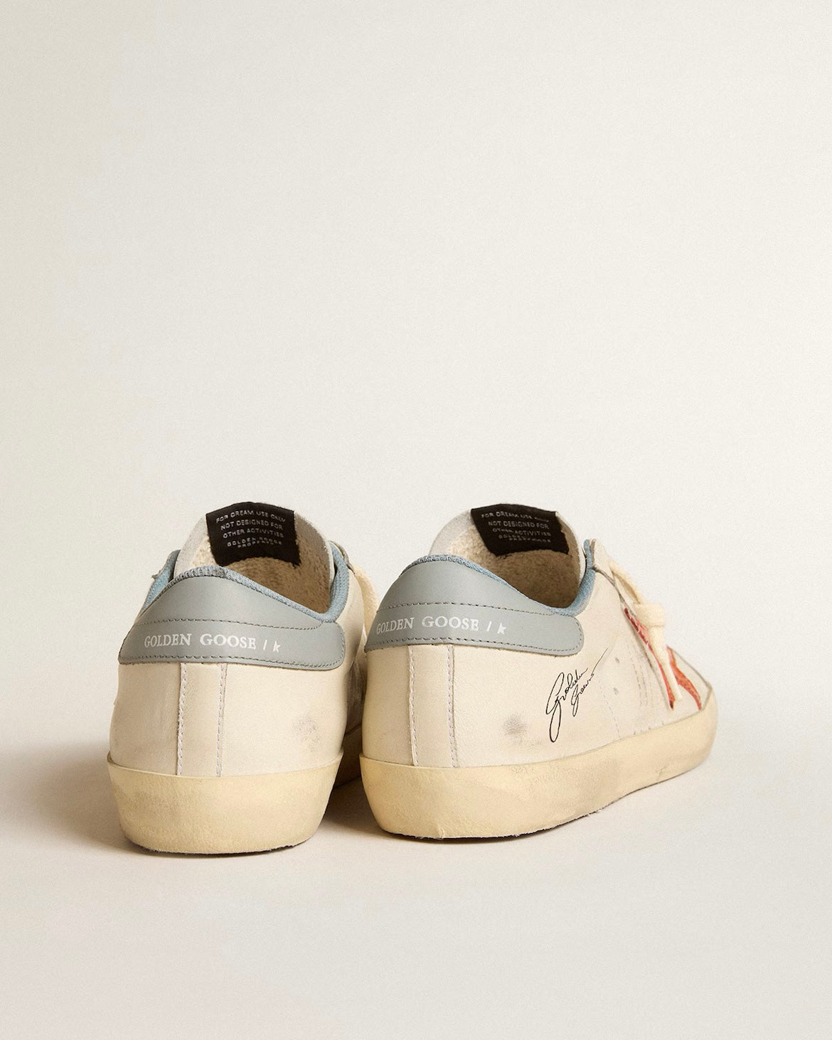 Men's Super-Star with crocodile-print star and silver-blue heel tab