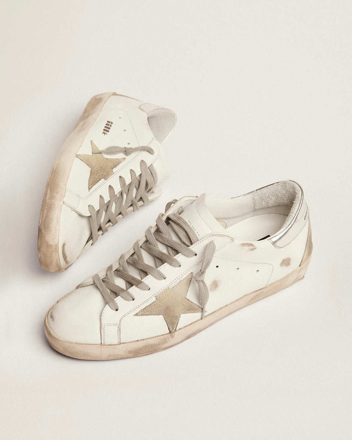 Men's Super-Star with silver heel tab and lettering