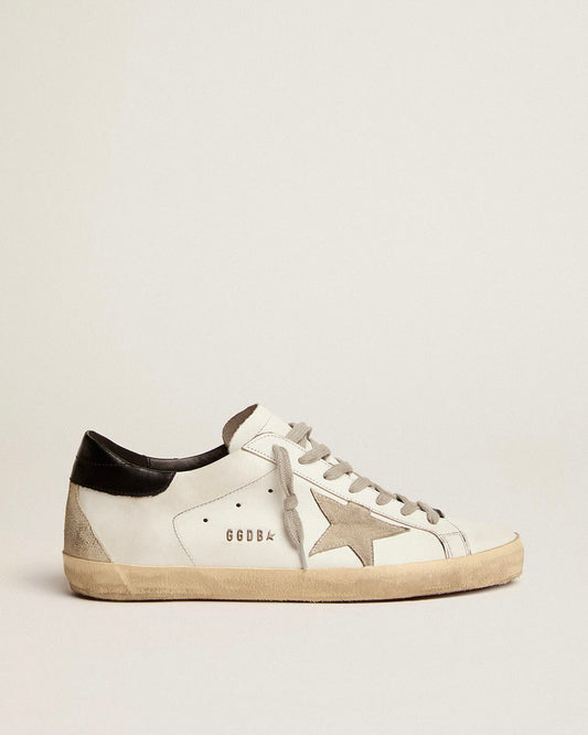 Men's Super-Star with black heel tab and metal stud lettering