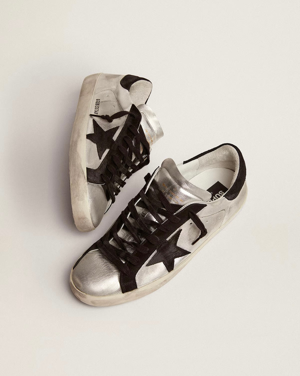 Men's Super-Star in silver leather