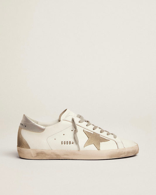Men's Super-Star with silver heel tab and lettering
