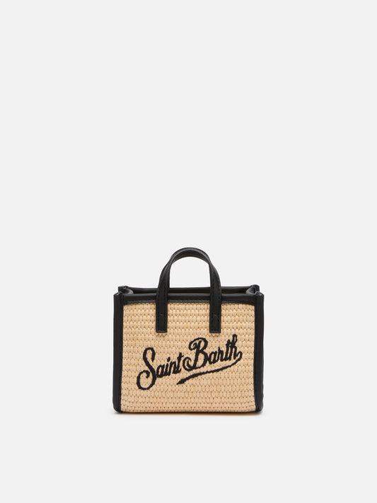 Beige Vivian Micro Straw Handbag