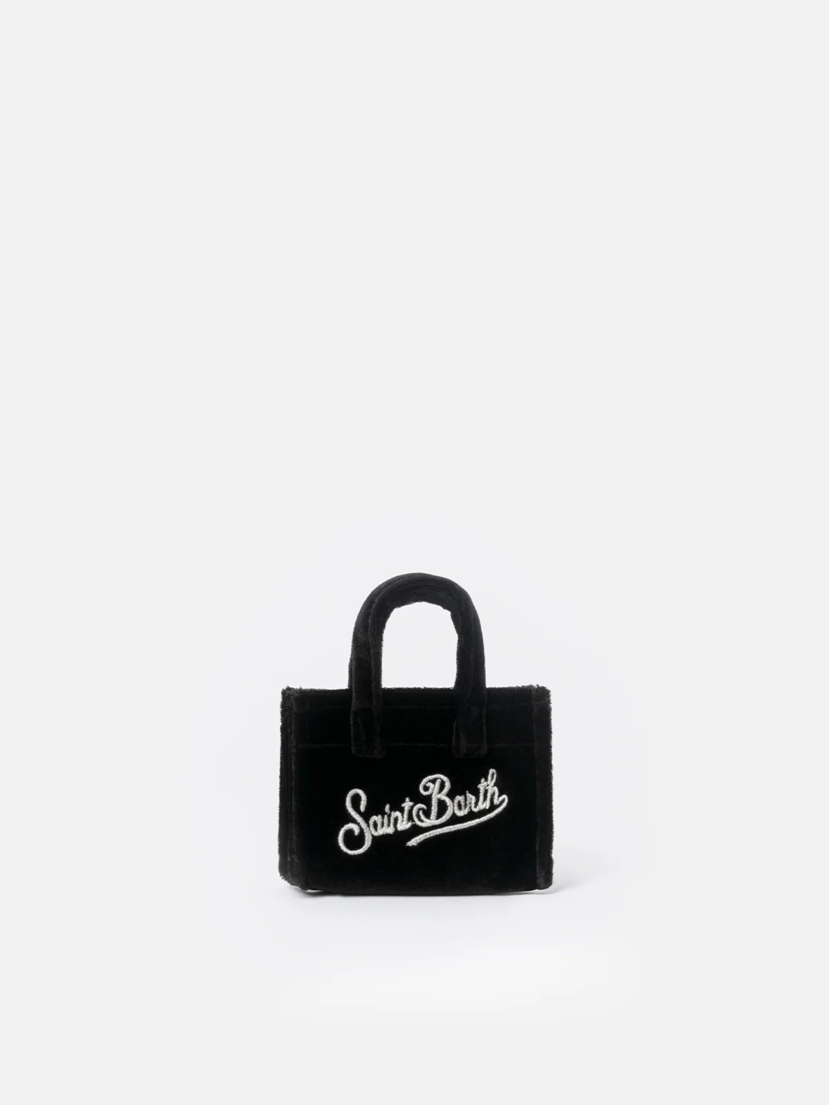 Black Velvet Fabric Key Holder With Logo Embroidery