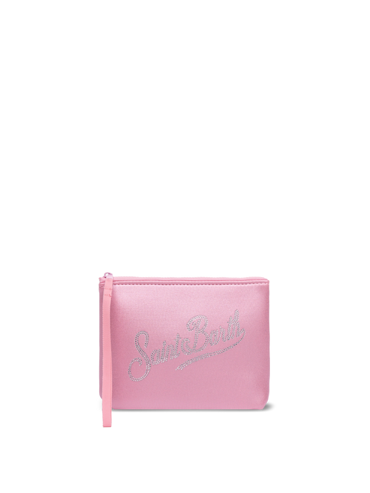 Aline Shine Pink Pochette With Rhinestones
