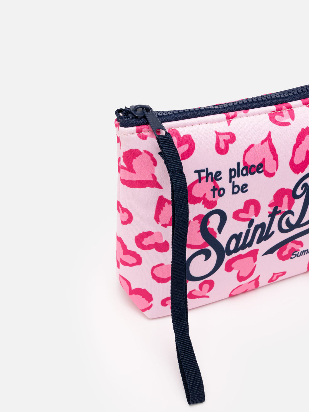 Aline Scuba Pochette With Heart Animalier Print