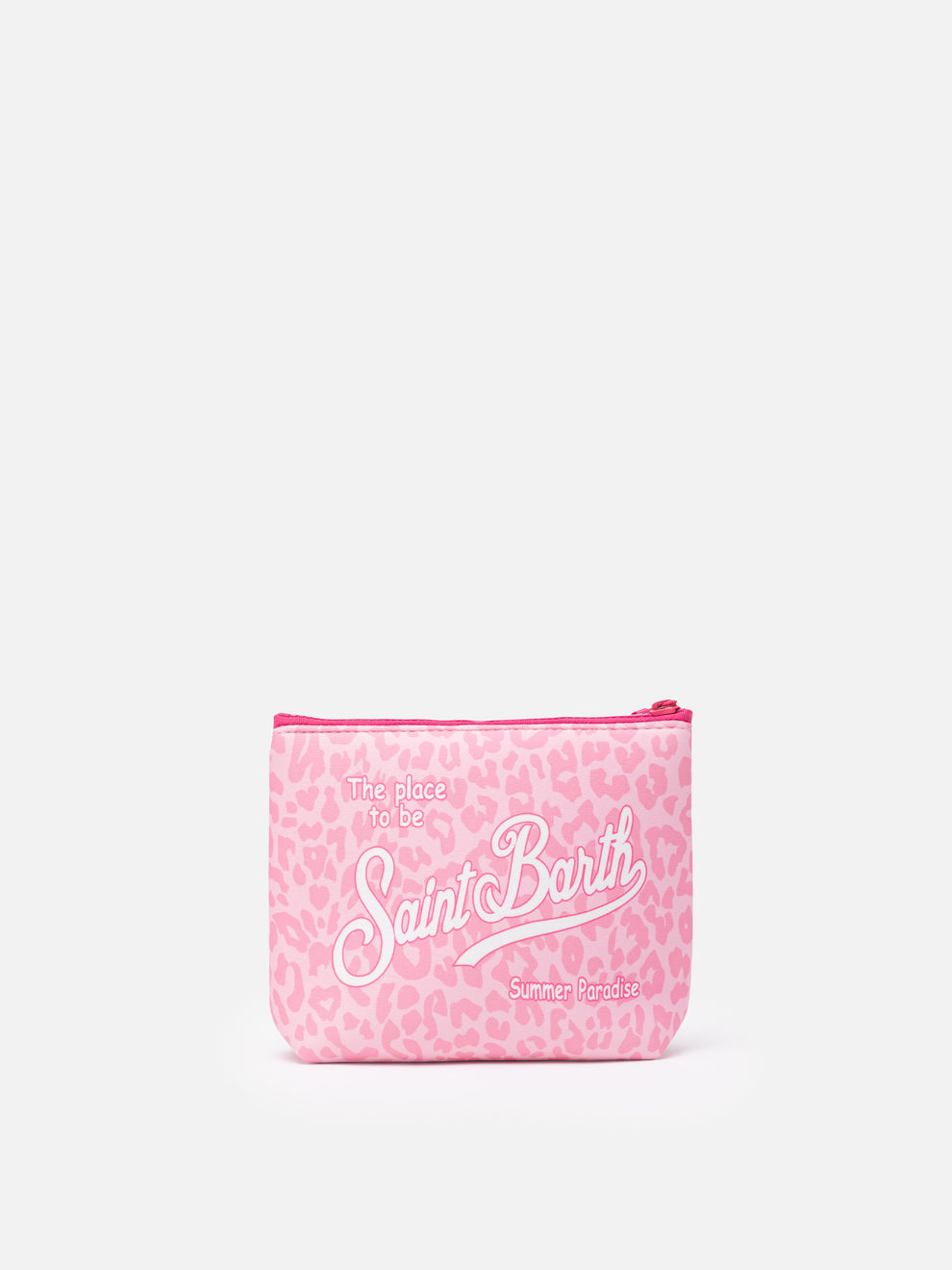 Aline Scuba Pochette With Pink Pastel Animalier Print