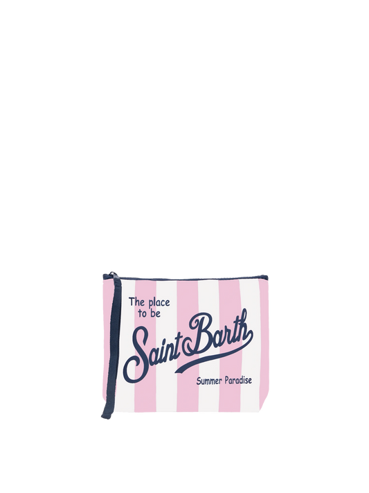 Aline Scuba Pochette With Striped Print