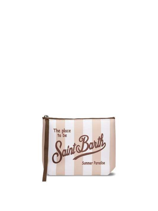 Aline Scuba Pochette With Striped Print
