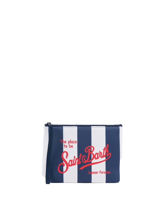 Aline Scuba Pochette With Striped Print