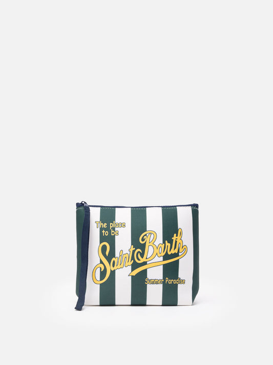 Aline Scuba Pochette With Striped Print