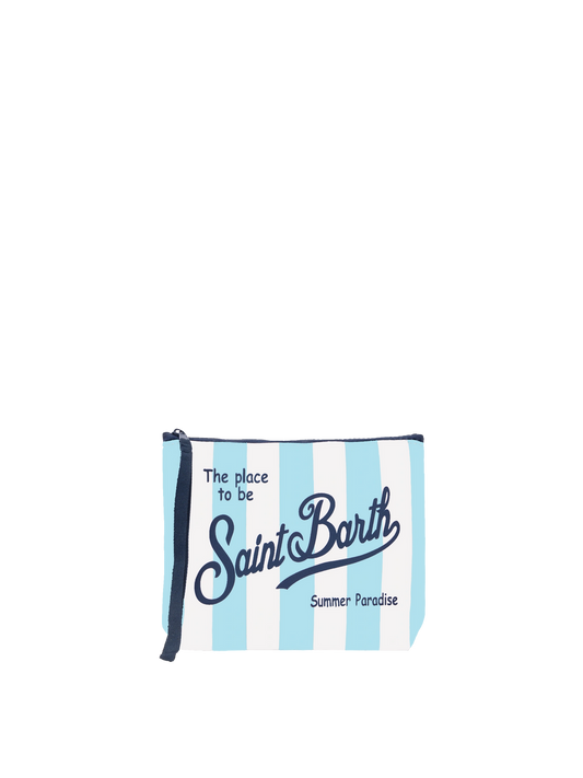 Aline Scuba Pochette With Striped Print
