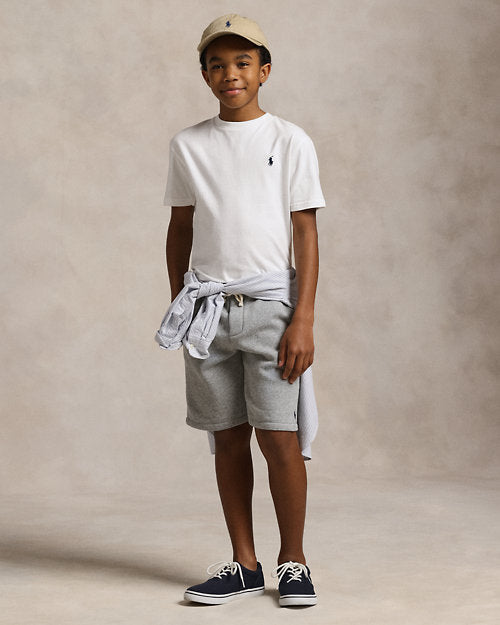 Cotton Jersey Crewneck T-Shirt - White