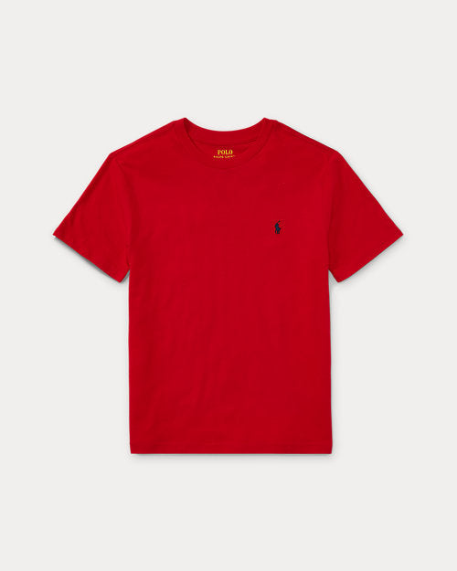 Cotton Jersey Crewneck T-Shirt - RL Red
