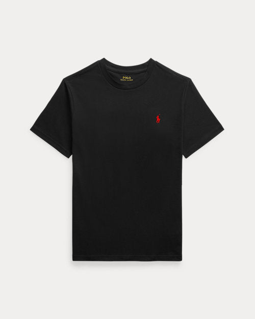 Cotton Jersey Crewneck T-Shirt - RL Black