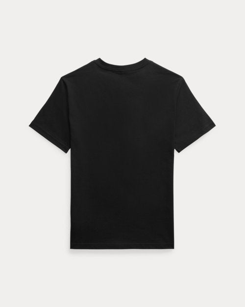 Cotton Jersey Crewneck T-Shirt - RL Black