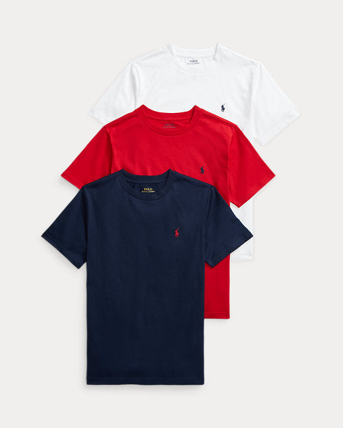 Cotton Jersey Crewneck T-Shirt 3-Pack