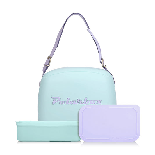 Summer Cooler Bag With 2 Containers - Celeste & Malva Pop - 6L