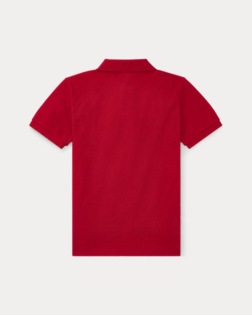 Slim Fit Cotton Mesh Polo Shirt - RL Red