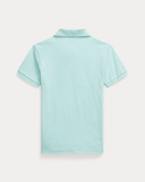 Slim Fit Cotton Mesh Polo Shirt - Parakeet