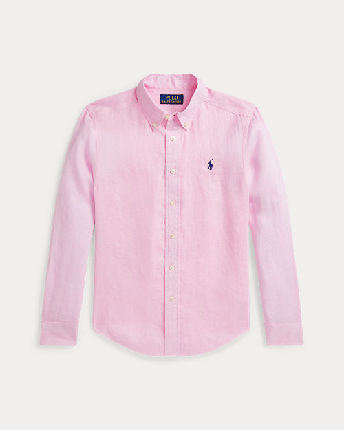Linen Shirt - Caramel Pink