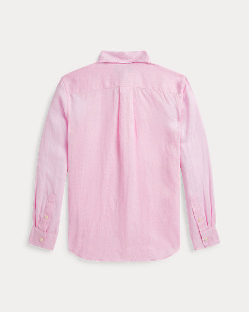 Linen Shirt - Caramel Pink
