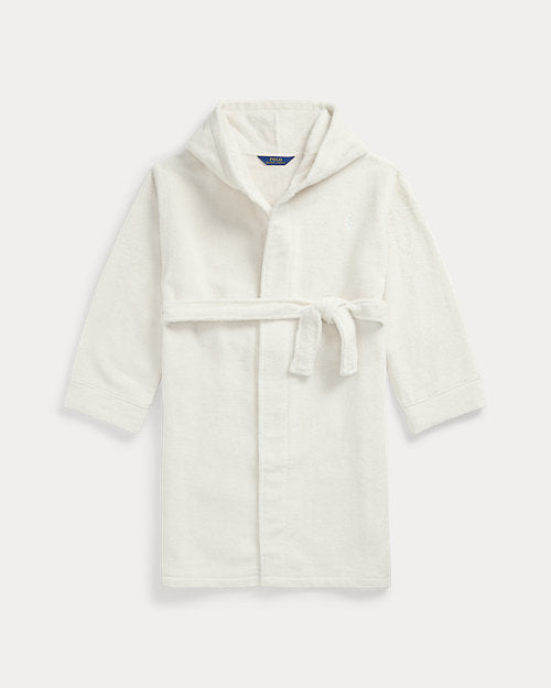 Cotton Terry Hooded Robe - White