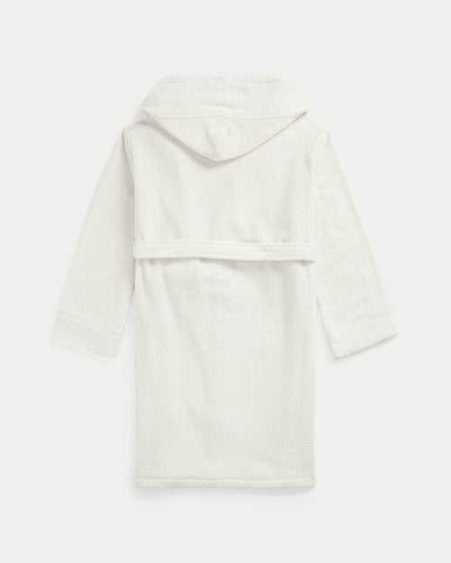 Cotton Terry Hooded Robe - White