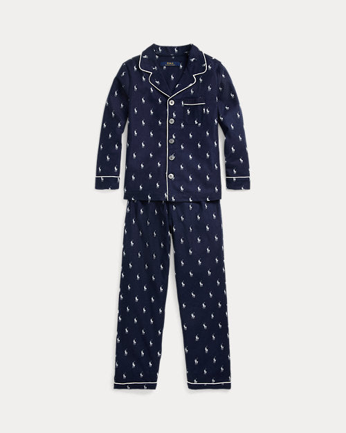 Polo Pony Flannel Twill Sleep Set - Newport navy