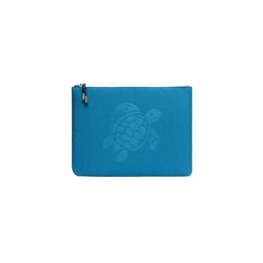 Unisex Neoprene Pouch Solid - Peacock