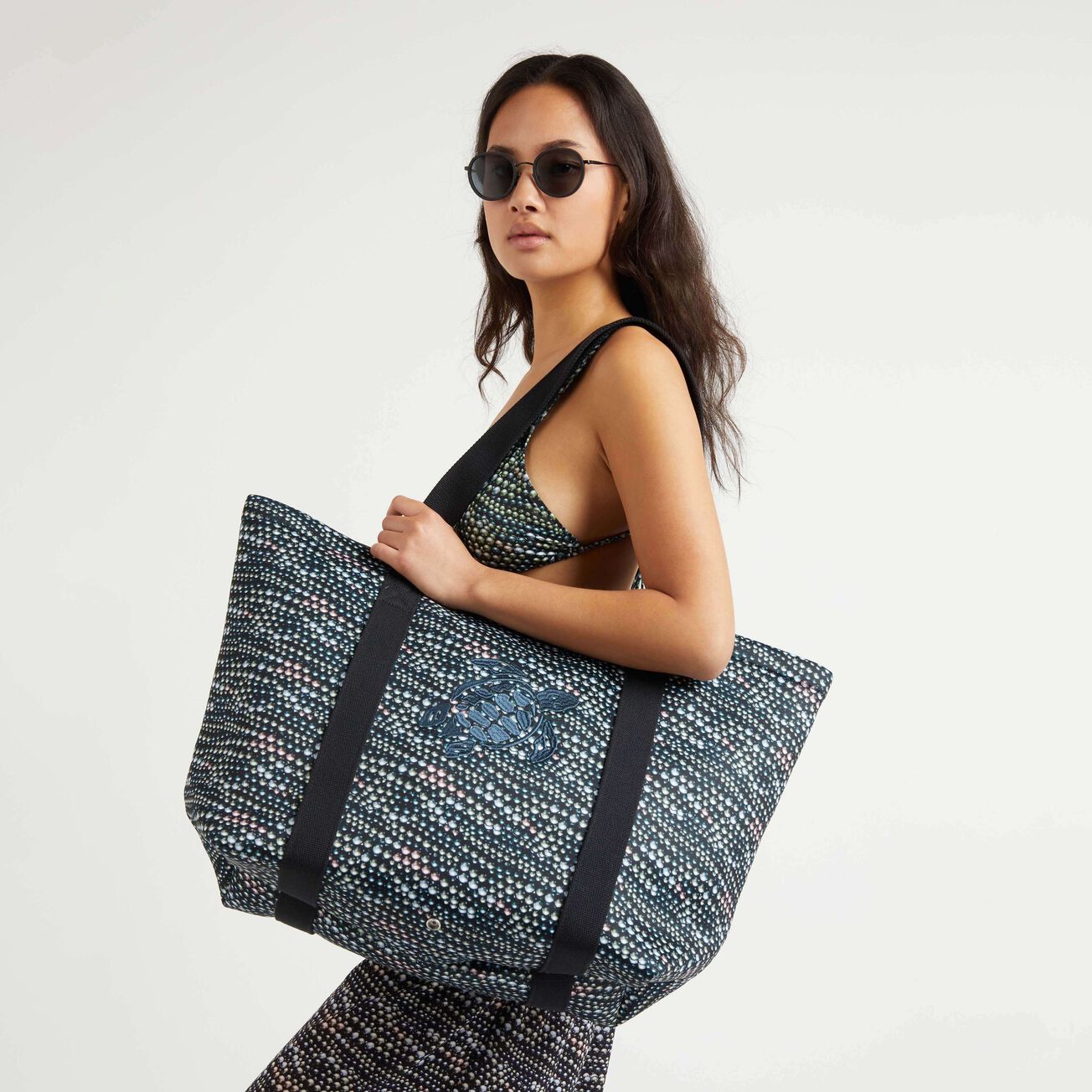 Neoprene Large Beach Bag Pearl